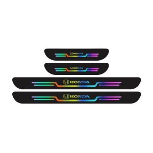 Sticker Pelindung Sill Plate Mobil 4pcs Reflektif Pelindung Pijakan Kaki Pintu Mobil Honda Toyota