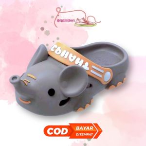 [ PAKAI DUS SEPATU ] Sandal / Sendal Anak Laki-laki Viral Gajah Elephant Bahan Jelly Import Karet Model Lucu 2-5 Tahun GAJAH