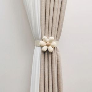 METALIX 1 PCS Elastic Band Curtain Tieback Flower Shape Cartoon Curtain Rope Holders High Quality Adjustable Window Curtain Buckles Kids Room