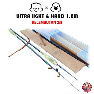 Joran Teleskopik Ultra Light  1.8m/6ft Udang Harimau & Udang Galah Telescopic Prawn Rod I Pancing Kolam - 28gram Berat