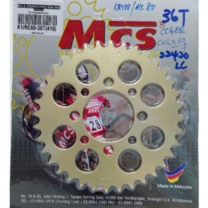 SUZUKI RC 80 RC80 RG GP100 GP 100 26T - 39T 415 RACING REAR SPORCKET SPROCKET SPOKET BELAKANG KRISS