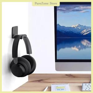[PureZone] Wall-mounted Computer Headset Holder Without Punching Headphone Stand Storage Hook Dormitory Desktop Display Rack Storage Rack