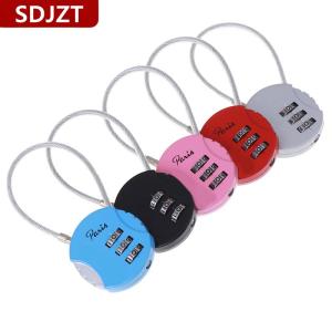 [COD] SDJZT กุญแจล็อกรหัสกระเป๋าเดินทางขนาดเล็ก3หลัก1ชิ้นขนาด3.7x9ซม.