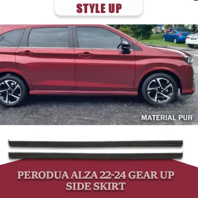 PERODUA ALZA 2022-2024 GEAR UP SIDE SKIRT 2022 2023 2024 MATERIAL PUR WITHOUT PAINT
