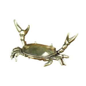 Vintage Brass Marine Animal Figurine Statue Miniature Antique Metal Ornament Pen Holder for Home Office Desk Decoration