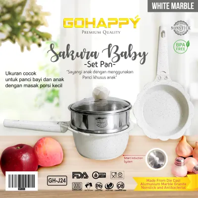 Peralatan Panci SET Bayi PINK SAKURA FLOWER Baby MPASI Cookware