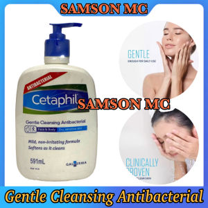Cetaphil Gentle Cleansing Antibacterial 591mL For Face & Body Drysensitive skin Mild non-irritating formula