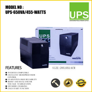 Secure UPS 650VA/1000VA/1500VA/2000VA/3000VA Uninterruptible Power Supply For PC Desktop Laptop Wifi