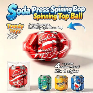 Soda Can Press Spinner Fidget Toy 4 Styles Rotating Finger Gyro Stress Relief Toy for Adults Kids