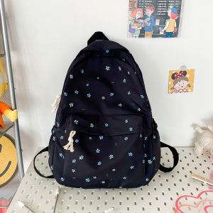 Mismi Mona Bag Tas Ransel Wanita Motif Flower Korean Style Backpack Sekolah Perempuan Stylish - 31M