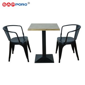 SAPPORO FAVANG - Meja Makan Set | Meja Tolix Set | Dining Table Set