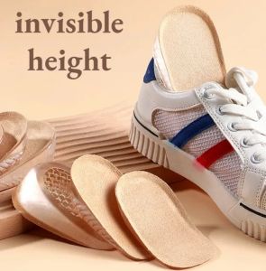 2PCS Height Increase Insole Silicone Arch Support Invisible Gel Heel Pads Heel Insert Taller Support Cushion Soles Foot Shoe Pad