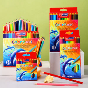 จัดส่งภายในประเทศ สีไม้ ดินสอสี ลากหลายเฉด ของขวัญเด็ก 12/18/24/36/48สี