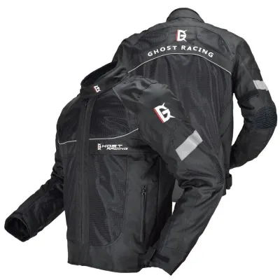 ♦︎✔︎ GHOST RACING Waterproof Motorcycle Armor Jacket Reflective Off-road Motocross Jacket Racing Riding Motorbike Protector Gear Neck