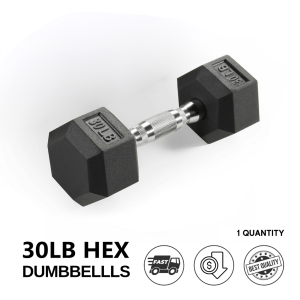 (PER PIECE) Hex Rubber Dumbell Set For Men 5~25 LBS 30~50 Hexagon Dumbells With Metal Handle