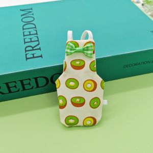 FEELINGS Colorful Fruit Parrot Diaper Breathable Bowtie Parrot Flight Suit Keep Birds Clean Pet Bird Clothes Daily Wear