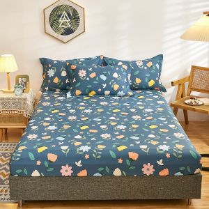 1000TC 100% Cotton Super soft Fitted Bedsheet With Rubber height 28cm Super SIngle / Queen / King Size Bedsheet Pillow case Cadar Bergetah Keliling Sarung bantal