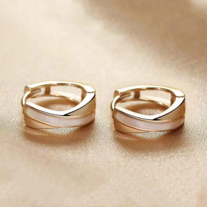 Hot Sale Earrings Gold Pawnable Hikaw 18k Legit Gold Original Earing Set for Girls Womens Wheat Ear Circle Jewelry Earring Non Tarnish Hypoallergenic Korean Style