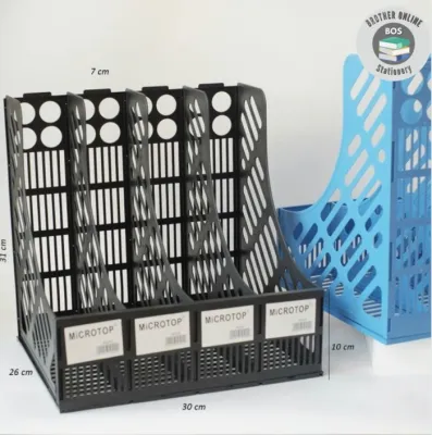 BOS Box File Plastik 4susun/Box Keranjang/Dokumen/Book Organizer/Rak