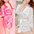 NatureNectarR Sexy Satin Night Robe Lace Bathrobe Perfect Wedding Bride Bridesmaid Robes. 