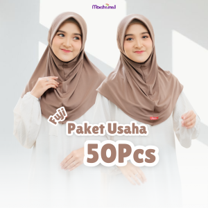 Paket Usaha Fuji Isi 50 PCS Hijab Sporty Pet Tebal Size M Jersey Premium I Kerudung Instan Sport Pet Tebal By Shamira