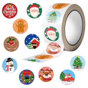 Adhesive Christmas Stickers For Tablets Kids Safe Waterproof PVC Decals Festive Party Craft DIY Decorations