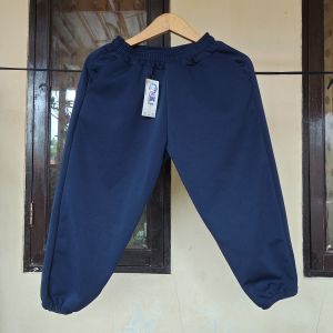 Jogger 7/8 Sebetis BB 40-65kg L-XL Saku Minimalis Pinggang/Bawah Jahit Nanas Melar Nyaman Celana