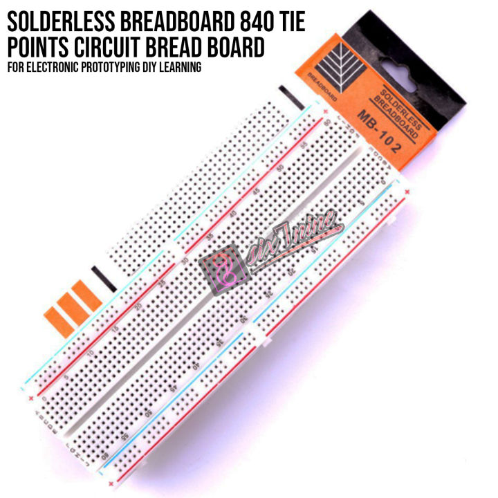 SSN 840-Point Solderless Breadboard – DIY Electronics Prototyping Board ...