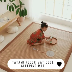 Japanese Style Rattan Mat Tatami Summer Carpet Home Living Room Bedroom Floor Mat Children Baby Crawling Mat Homestay Hotel Carpet Rug Living Room Home Decor Tatami Anti Slip floor mat/Tatami Carpet/Karpet