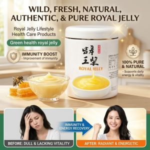 Natural Royal Jelly Health Supplement Royal Jelly Capsule Adult Daily Nutrition Beauty Wellness Vitality Support Healthy Lifestyle