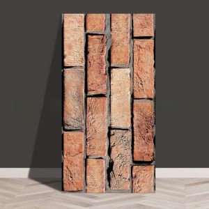 VIVAZ Self-adhesive 3D Wall Sticker Brick Design Waterproof Wall Background Decorative PVC Wall Tile Sticker Living Room