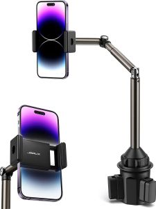 JSAUX Multi Adjustable Car Cup Holder Phone Mount Aluminum Stand Compatible with iPhone Samsung Huawei LG Xiaomi