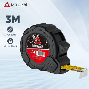 Mitsushi Meteran Pita Pengukur Paling Bagus Anti Karat 10M/7.5M/5M/3M Tape Measure Kelas Industri Presisi Tinggi / Pita Pengukur Baja Tahan Karat Tebal / Roll Meter Tukang Bangunan Roll Termurah