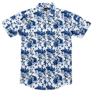Men Short Sleeve Collared Casual Shirt Summer Floral Beach Geometric Tropical Aztec