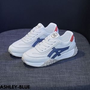 SEPATU SNEAKERS WANITA MODEL WARNA BASIC BAGUS NYAMAN BAHAN PU IMPORT ASHLEY
