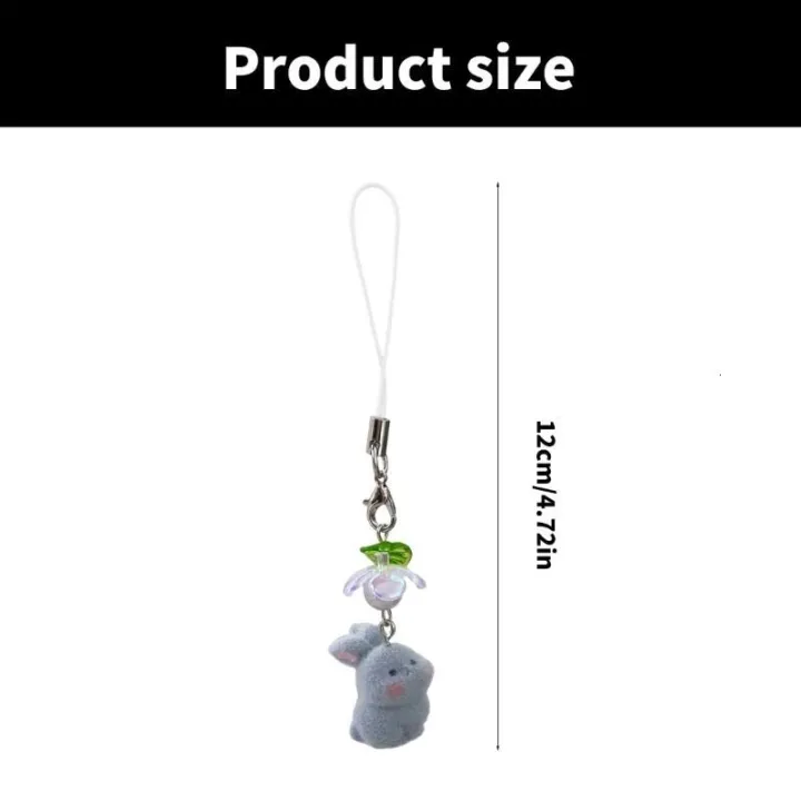 Adorable%20Flocking%20Rabbit%20Phone%20Accessory%20Soft%20and%20Comfortable%20Phone%20Charm%20Adds%20Unique%20Style%20for%20Female%20Users%20-%20Image%203