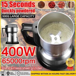 ☕10S Grind bricks into powder☕ Spice Coffee Bean Grinder Electric Grinder mixer grinder Blender 3L large capacity 24 hours delivery Strong Power Powder Machine For Beans Nuts Seeds Grain Crushing Food Blender Stainless steel material