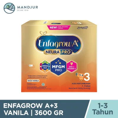 Enfagrow A+3 Vanila - Susu Pertumbuhan Anak 1-3 Tahun 3600 gram