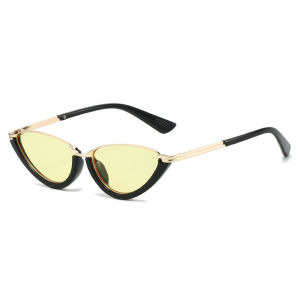 JN IMPRESSION แว่นตากันแดดโลหะกรอบขนาดเล็กสำหรับแมวแว่นตากันแดดบุคลิกภาพแว่นตากันแดดป้องกันแสงแดดไม่มีแว่นตาแต่งหน้า