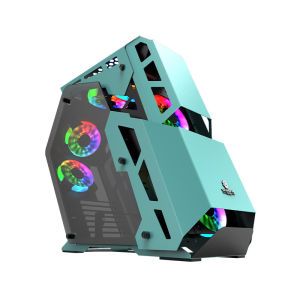 Arbiter Bilateral Tempered Glass Side See-through PC Case with DIY Computer Chassis Internet Caf Large ATX Motherboard