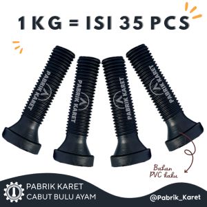 Paket Hemat 1 kg isi 35 pcs Karet Pencabut Bulu Ayam | Bebek | Hitam Kaku Hemat Ongkir