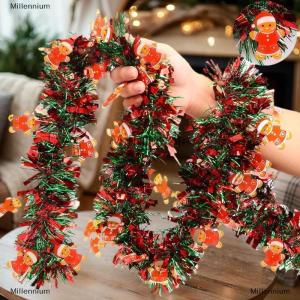 [COD] Millennium 2M Christmas Tinsel Ribbons Indoor Party Decor DIY Christmas Tree Home Bar Decoration Santa Claus Ribbons Wreath Decor Ornaments