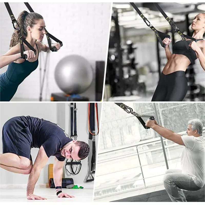 GYMPRO Gym Suspension Straps Handles Exercise Bands Rope Training
