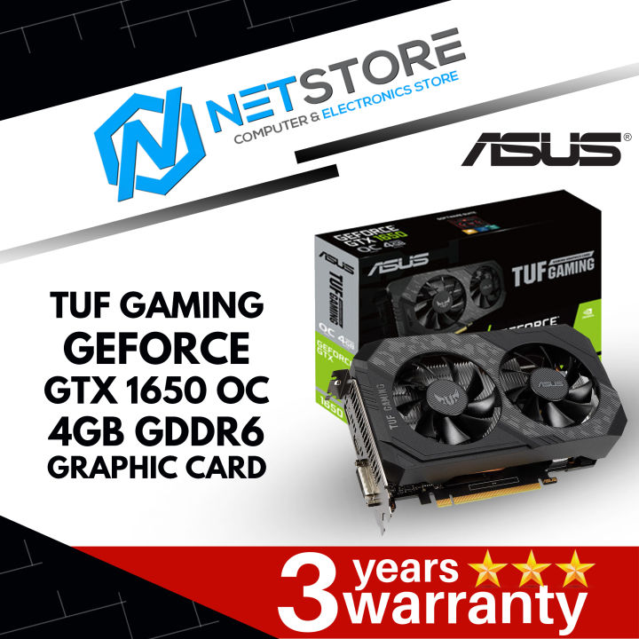 ASUS TUF GAMING GEFORCE GTX 1650 OC 4GB GDDR6 GRAPHIC CARD - TUF