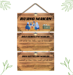 Hiasan Dinding dengan Doa Makan 3 susun