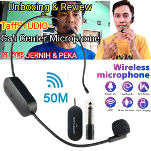 TaffSTUDIO Microphone Mik Mic imam mesjid Wireless clip on bando headset 2.4G SI01