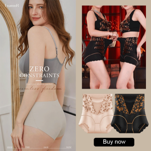 Three-in-one high-waist pants Thin high-waist hip-lifting pants High-waist safety pants Slimming hip-lifting briefs Lace seamless body shaping pants Womens tummy-control underwear pure cotton bottom crotch