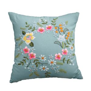 Flowers Pillow Covers Embroidery Kits Semi-Finished Stitching Set Embroidery Cushions Kits Christmas Gift