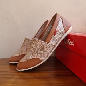 SEPATU KASUAL WANITA perempuan slip on flat shoes balet marry jane terbaru kekinian motif batik TOP
