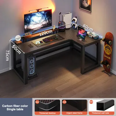 Bewell Computer Table Office Desk L Shaped Game Table Long Corner Study Work Desk Bedroom Corner Desk